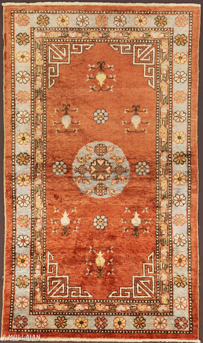 Tapis Antique Khotan Soie n°:89701390